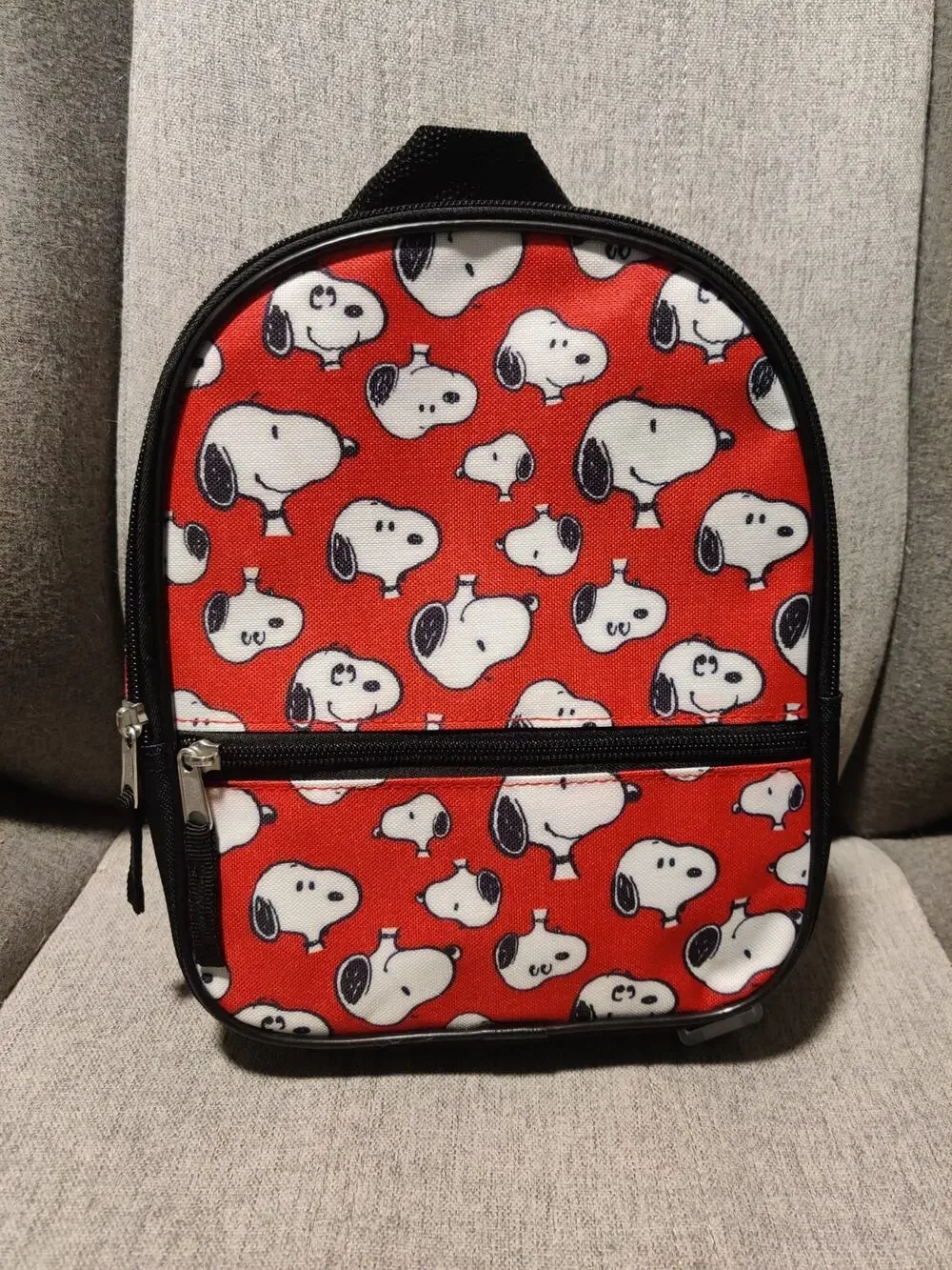 Peanuts Snoopy Mini Backpack Red & Black Limited Purse Pockets 10x9